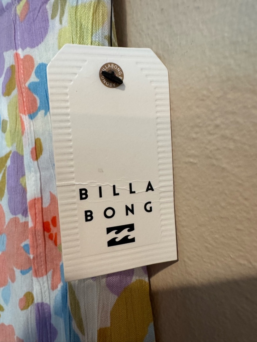 Boho Beachy Billabong White Floral Split Spirit High Thight Split Leg Pants - Picture 5 of 6